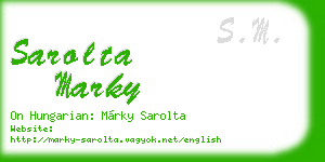 sarolta marky business card