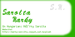 sarolta marky business card